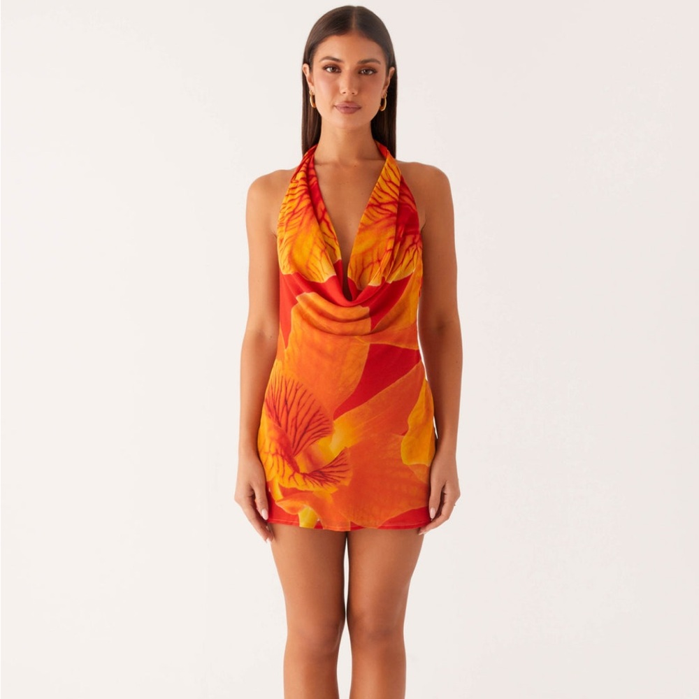 Peppermayo Red and Orange Mini Dress